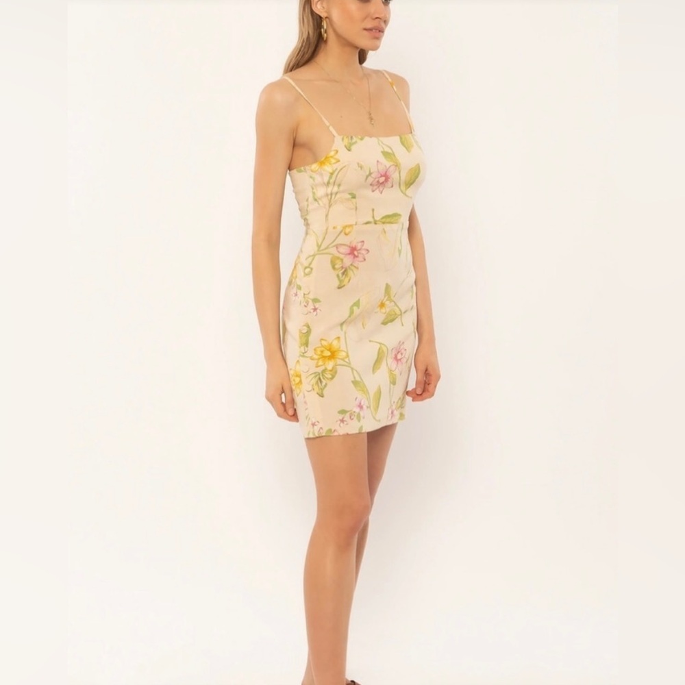 AMUSE SOCIETY floral cute mini dress M - Picture 2 of 3